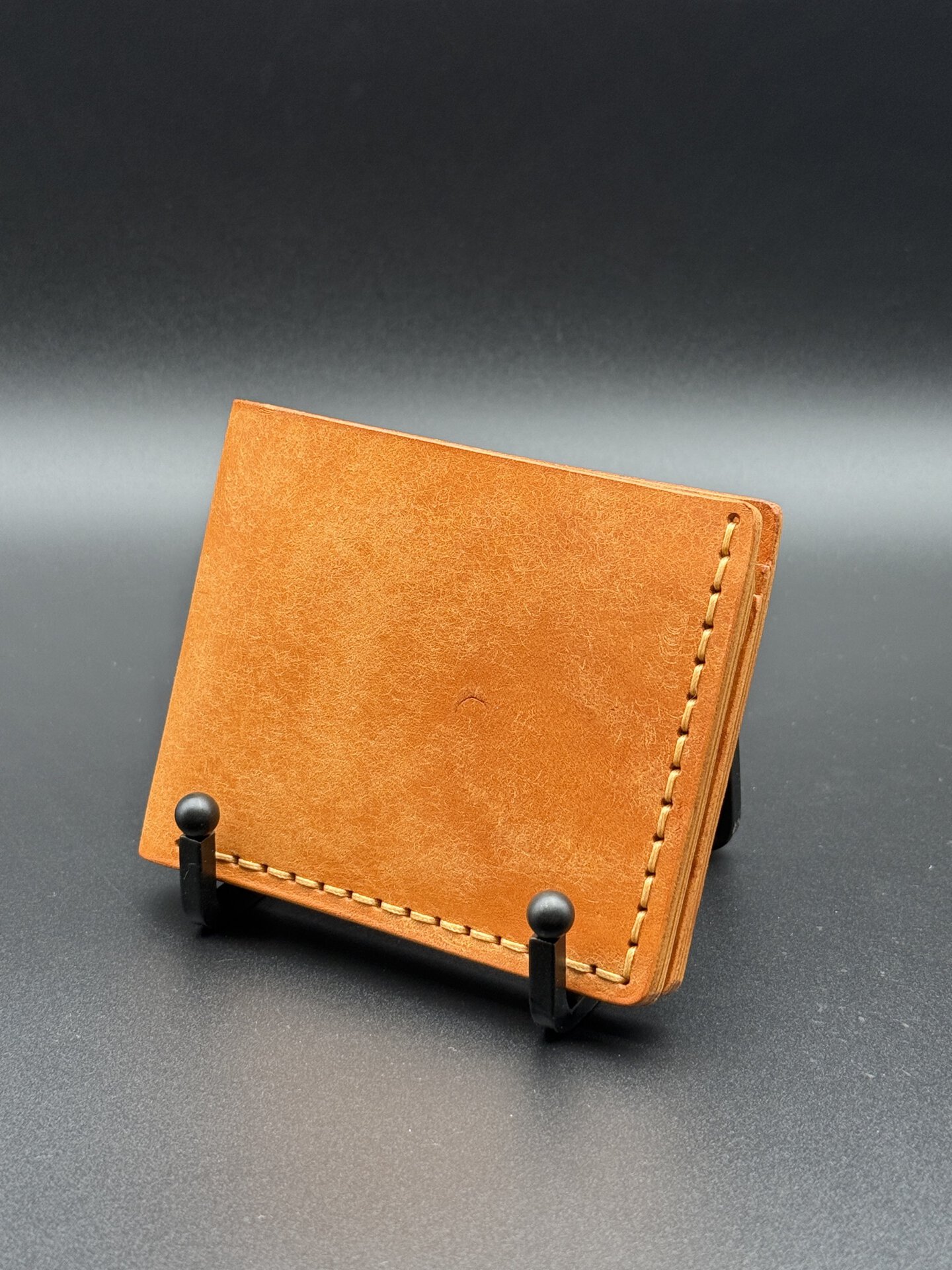 Badalassi Carlo Pueblo Olmo leather bifold wallet with Colonial Tan stitching